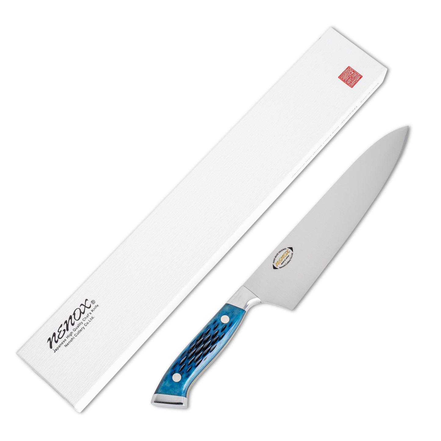 Nenohi Nenox Blue Bone Handle Gyuto 8.2" (210 mm) (Chef Knife)