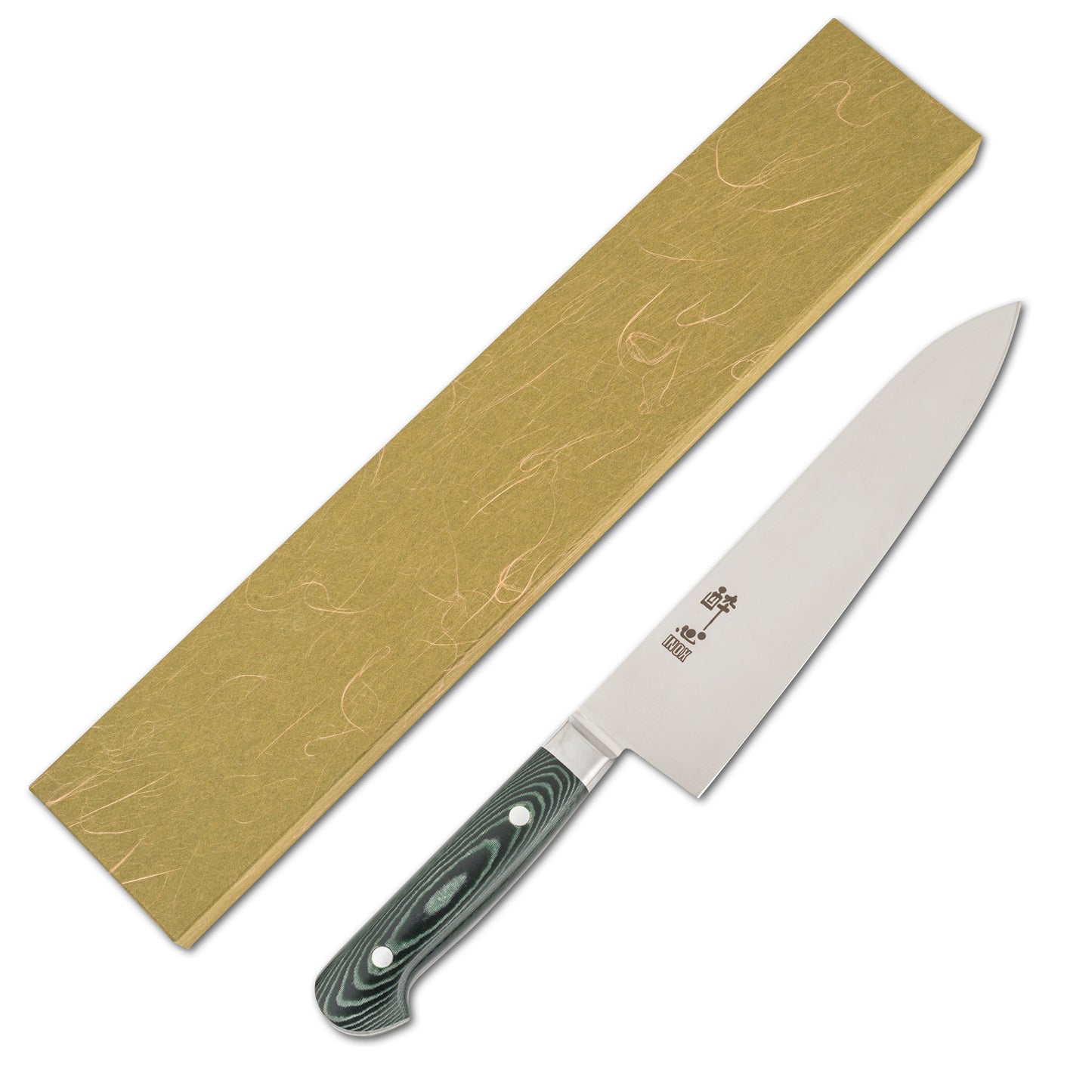 Suisin Premium Inox Forest Green Handle Gyuto 9.4" (240mm) Chef Knife