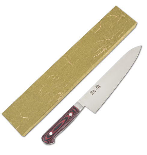 Suisin Premium Inox Maroon Red Handle 8.2" (210mm) Chef Knife