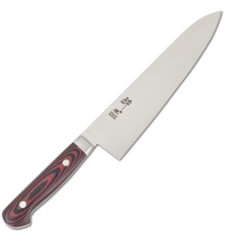 Suisin Premium Inox Maroon Red Handle 8.2" (210mm) Chef Knife