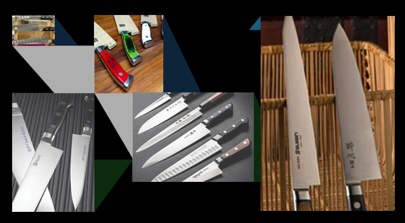 Over the past decade, Japanese cooking techniques have gained the attention of chefs worldwide. With the growing popularity of the cuisine, the interest in Japanese chef knives has also grown. Delicate Japanese cuisine requires a sharp blade to preserve the fresh flavors and appearance of ingredients. Cutting with a dull knife damages the cell walls of ingredients and accelerates discoloration and wilting. The combination of different metals and expertise of the blacksmith’s knife-forging methods by hand ma